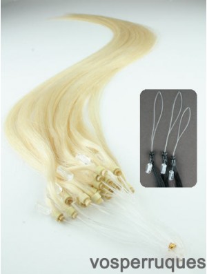 Perfect Blonde Straight Micro Loop Ring Hair Extensions