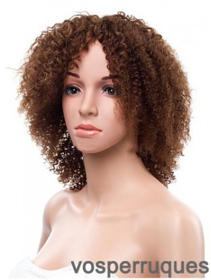 Coiffures afro-américaines courtes Remy Human Lace Front Brown Color