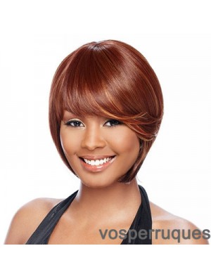 Court Auburn Straight Bobs Meilleures perruques afro-américaines