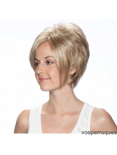 8 pouces en ligne droite Bobs Blonde perruques courtes