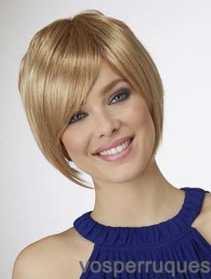 Longueur du menton Bobs 10  inchPerruques blondes droites moyennes