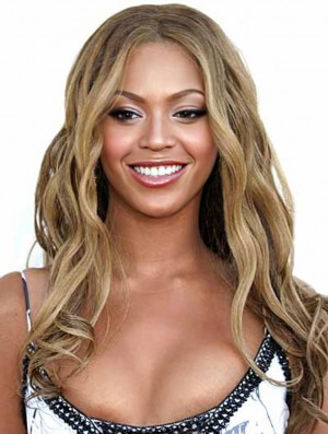 Perruque Beyonce longue synthétique blonde capless ondulée 16  inchUK