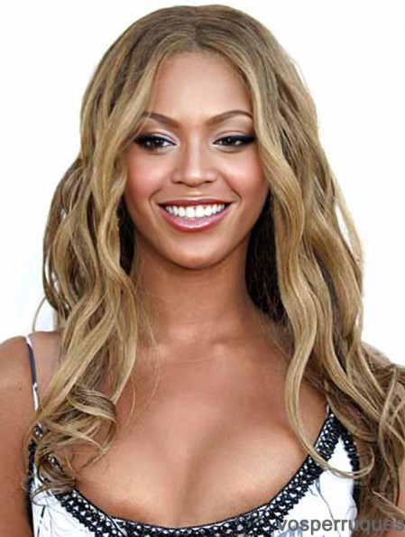 Perruque Beyonce longue synthétique blonde capless ondulée 16  inchUK