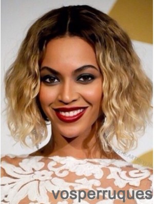 Ombre / 2 tons longueur de menton ondulés Bobs pleine dentelle 12 pouces perruques Beyonce