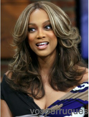 Ombre / 2 Tons Ondulés Layered Lace Front 16 pouces Magnifiques Tyra Banks Perruques