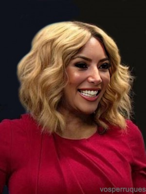 Sans Frange Wavy Lace Front Épaule Longueur Blonde 13  inchSynthétique Wendy Williams Perruques