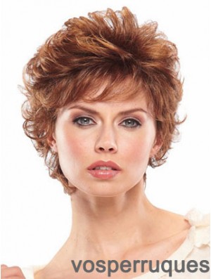 Auburn Short Wavy Classic Capless Wig Vente en ligne