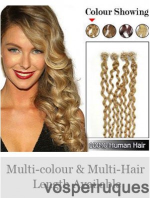 Hairstyles Brown Curly Micro Loop Ring Hair Extensions