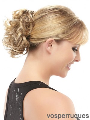 Morceaux de cheveux chignon blond